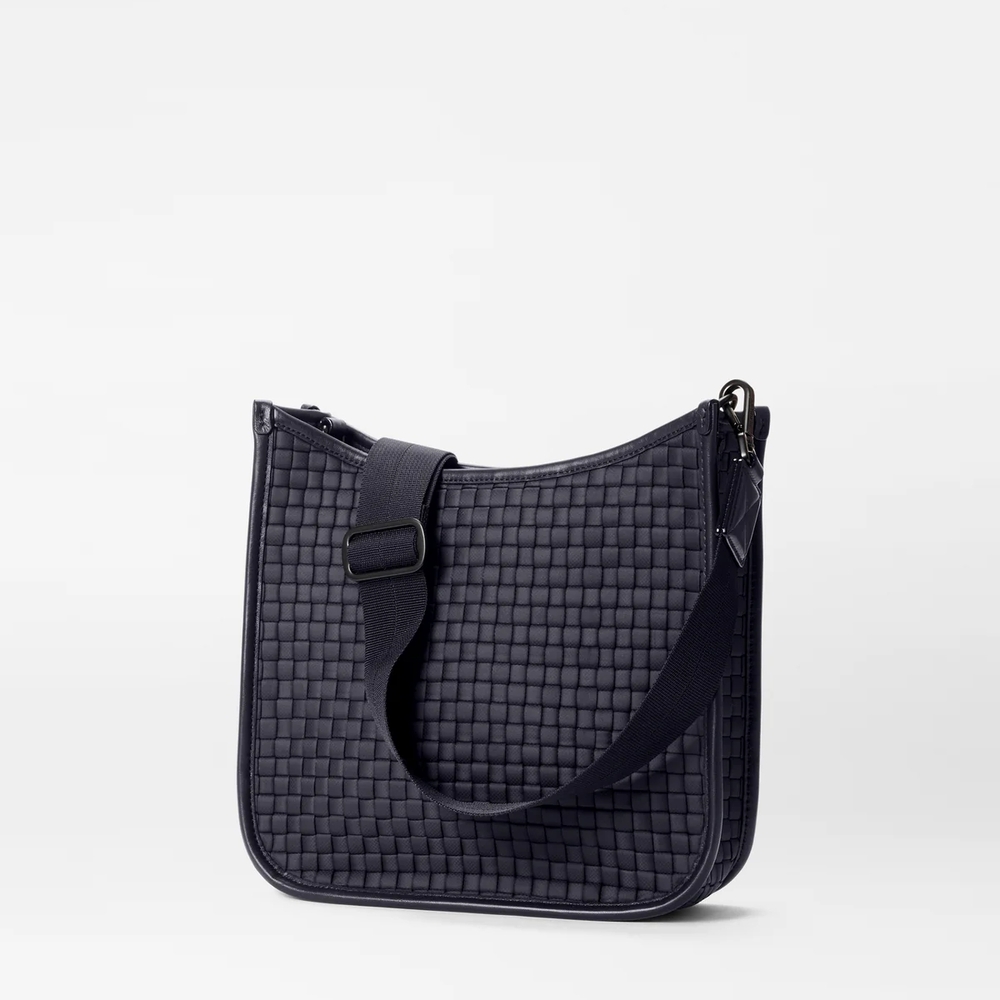 MZ Wallace Black Woven Box Crossbody